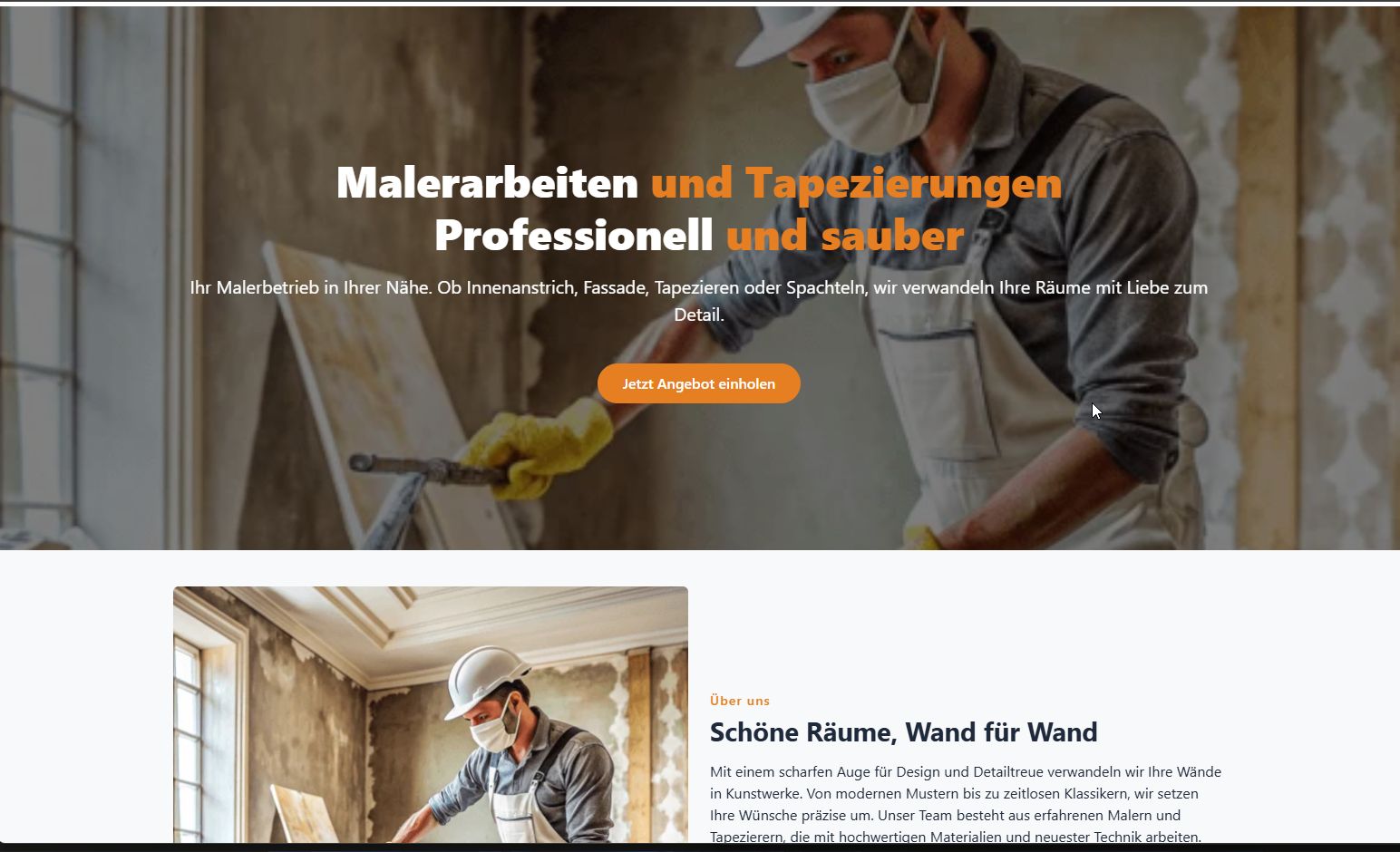 Malerbetrieb Webseite